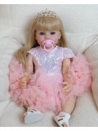 Силиконовая кукла Реборн девочка Аврора, 55 см